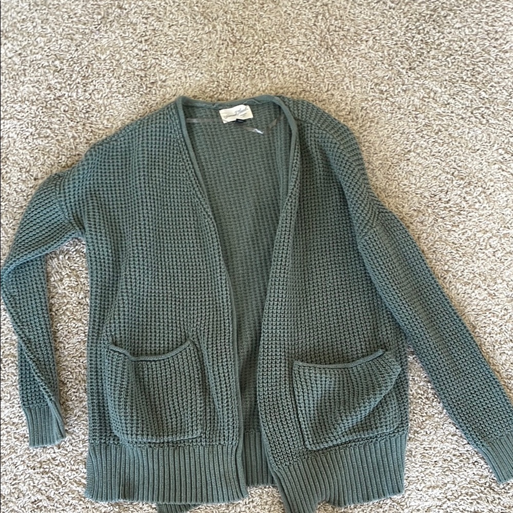 Universal Thread Green Chunky Knit Cardigan
